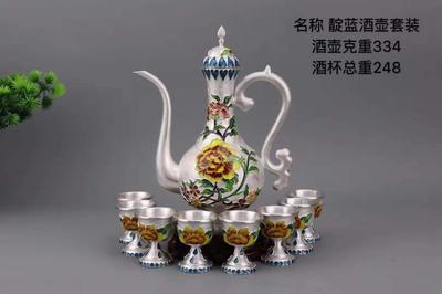 景泰藍(lán)工藝產(chǎn)品廠家景泰藍(lán)茶具酒具燒水壺系列s999